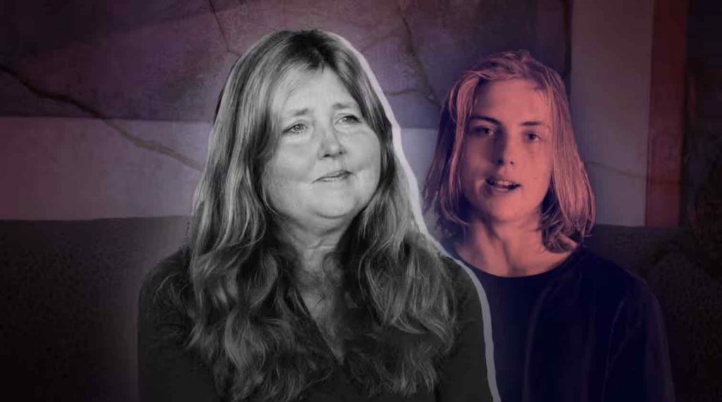 Graphic of one woman overlayed on another