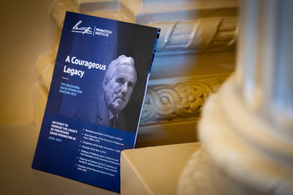 A Courageous Legacy - booklet with David Penington on cover