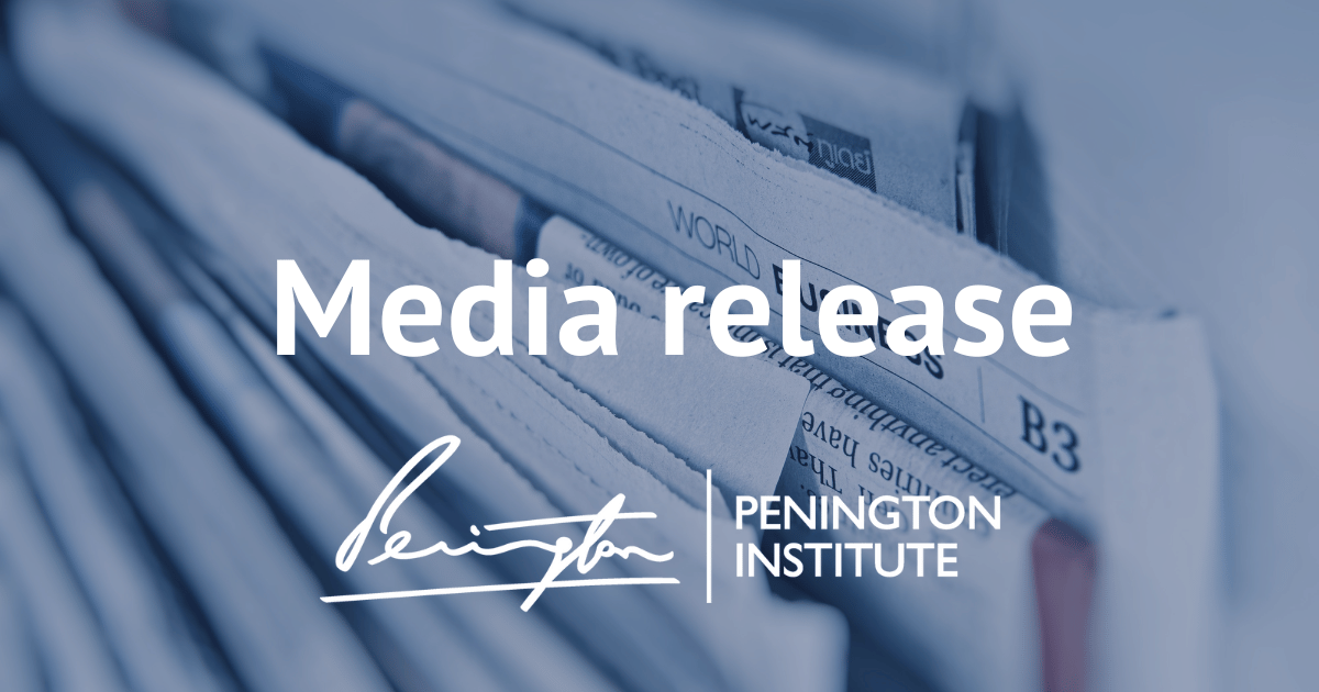 Media release text overlay on images of newspapers